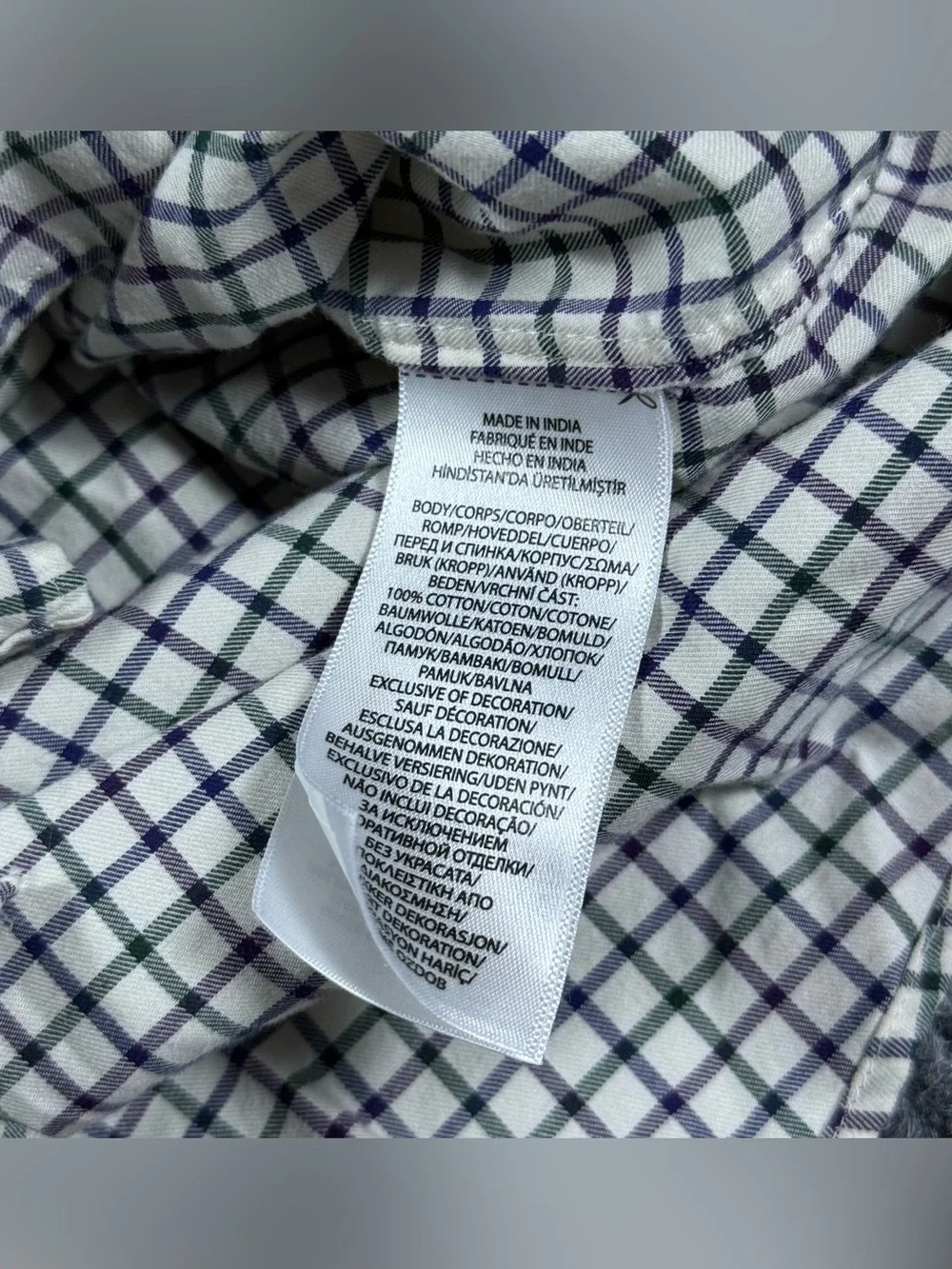 Polo Ralph Lauren Shirt Men’s L Classic Fit Button Down Cotton Plaid Tattersall